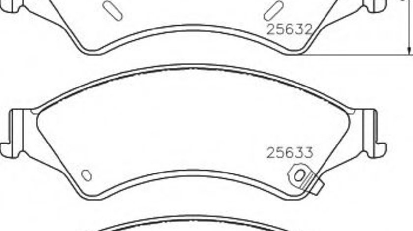 Set placute frana,frana disc FORD RANGER (TKE) (2011 - 2016) TEXTAR 2563201 piesa NOUA