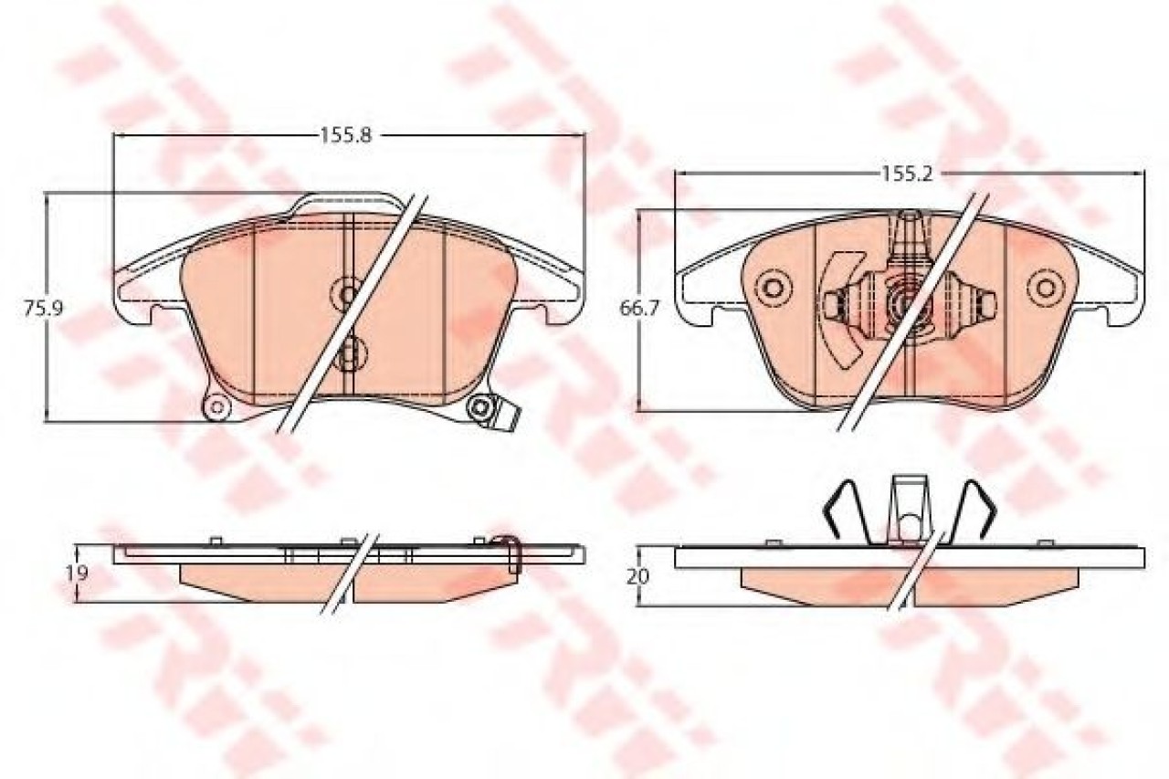 Set placute frana,frana disc FORD S-MAX (2015 - 2016) TRW GDB2092 piesa NOUA