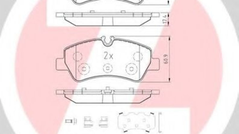 Set placute frana,frana disc FORD TOURNEO CUSTOM bus (2012 - 2016) ZIMMERMANN 25603.175.2 piesa NOUA