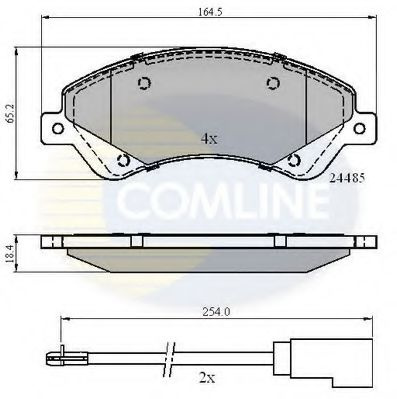 Set placute frana,frana disc FORD TRANSIT bus (2006 - 2014) COMLINE CBP21511 piesa NOUA