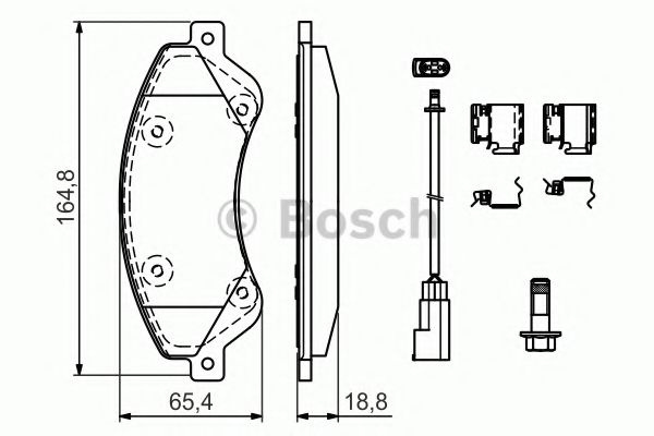 Set placute frana,frana disc FORD TRANSIT bus (2006 - 2014) BOSCH 0 986 494 613 piesa NOUA