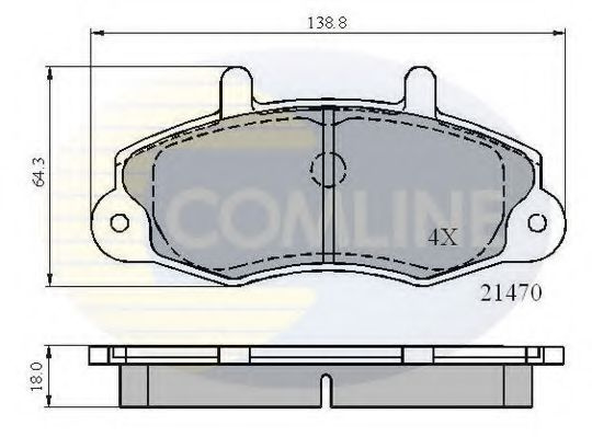 Set placute frana,frana disc FORD TRANSIT caroserie (E) (1994 - 2000) COMLINE CBP0132 piesa NOUA