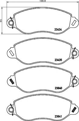 Set placute frana,frana disc FORD TRANSIT caroserie (FA) (2000 - 2006) TEXTAR 2343401 piesa NOUA