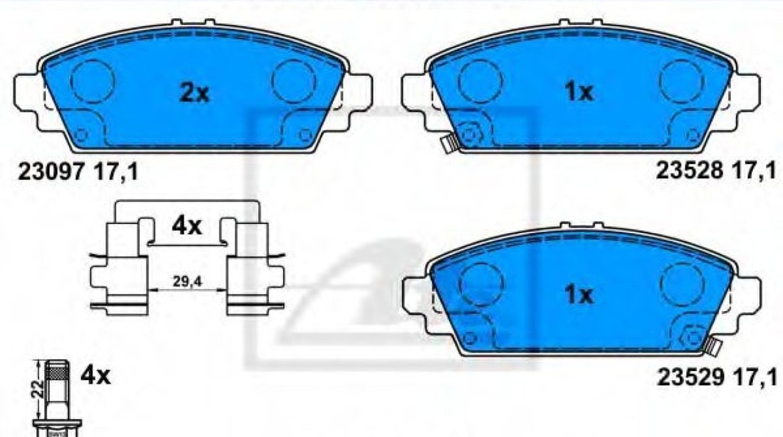 Set placute frana,frana disc HONDA ACCORD VI Hatchback (CH) (1999 - 2002) ATE 13.0460-5861.2 piesa NOUA