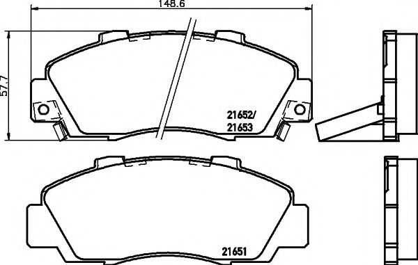 Set placute frana,frana disc HONDA ACCORD VI Coupe (CG) (1997 - 2003) TEXTAR 2165101 piesa NOUA