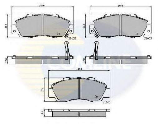 Set placute frana,frana disc HONDA ACCORD VI Coupe (CG) (1997 - 2003) COMLINE CBP3551 piesa NOUA