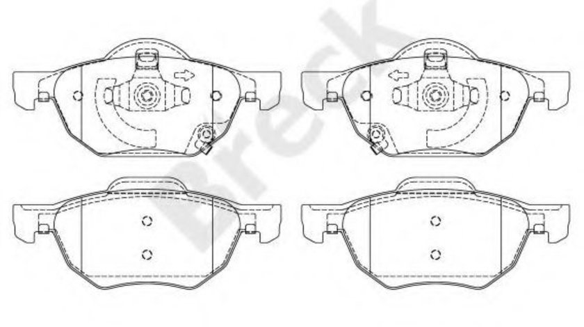 Set placute frana,frana disc HONDA ACCORD VII (CL) (2003 - 2008) Break 23720 00 701 10 piesa NOUA