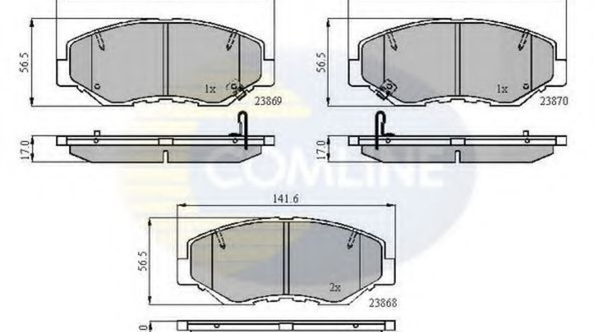 Set placute frana,frana disc HONDA ACCORD VII (CL) (2003 - 2008) COMLINE CBP31194 piesa NOUA