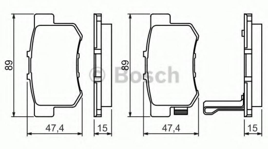 Set placute frana,frana disc HONDA ACCORD VII (CM) (2002 - 2008) BOSCH 0 986 461 006 piesa NOUA