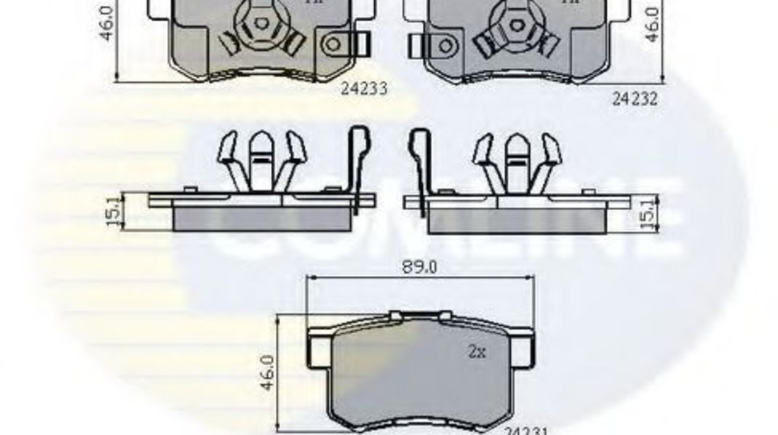 Set placute frana,frana disc HONDA ACCORD VII Tourer (CM) (2003 - 2008) COMLINE CBP31736 piesa NOUA