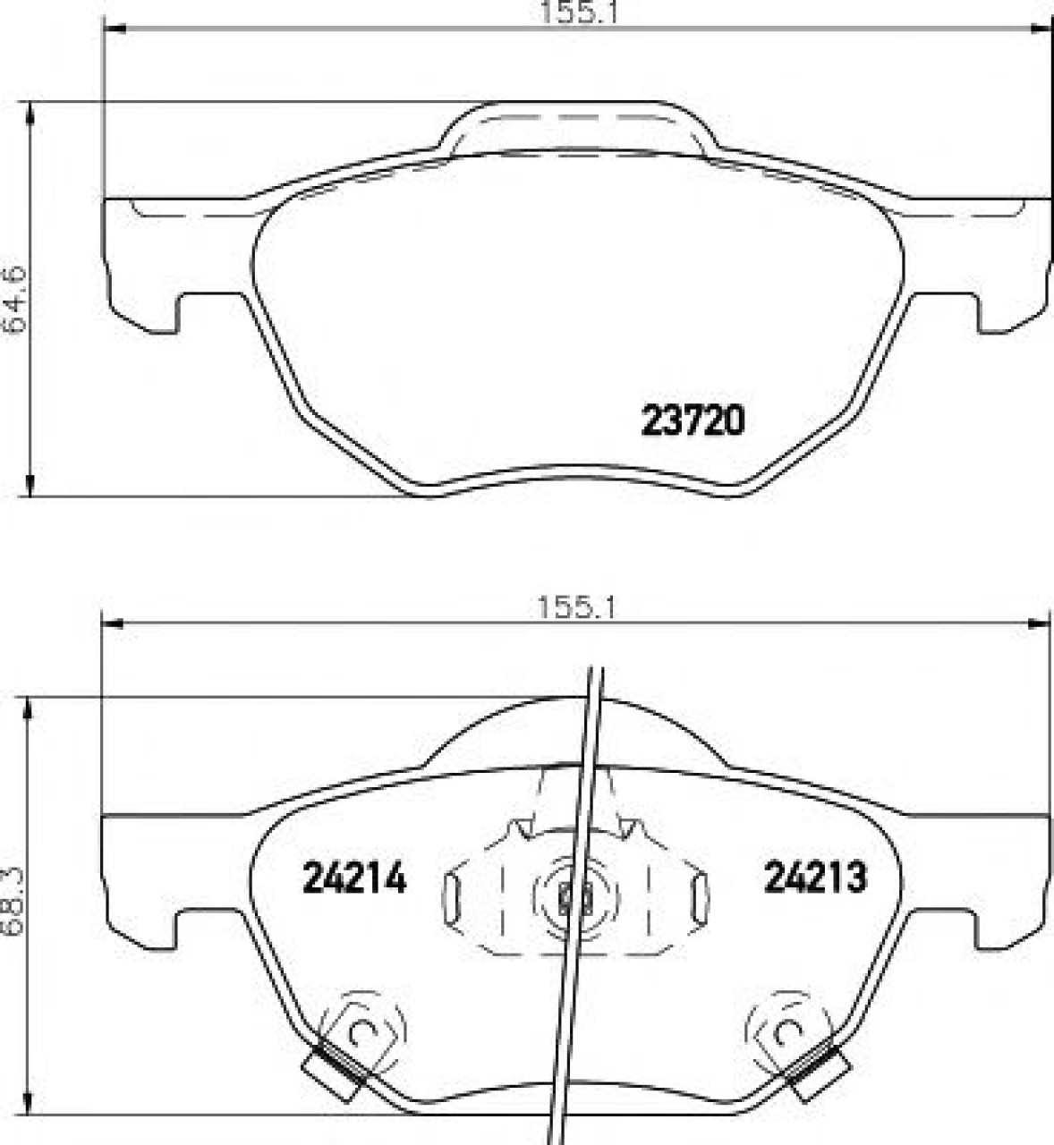 Set placute frana,frana disc HONDA ACCORD VII Tourer (CM) (2003 - 2008) TEXTAR 2372001 piesa NOUA