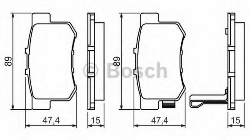 Set placute frana,frana disc HONDA ACCORD VIII (CU) (2008 - 2016) BOSCH 0 986 461 006 piesa NOUA