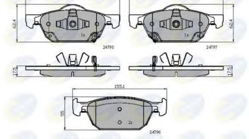 Set placute frana,frana disc HONDA ACCORD VIII TOURER (2008 - 2016) COMLINE CBP32018 piesa NOUA