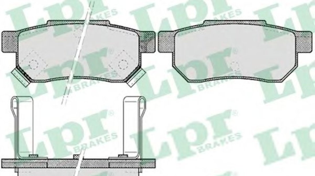 Set placute frana,frana disc HONDA CIVIC VI Limuzina (EJ, EK) (1995 - 2001) LPR 05P506 piesa NOUA