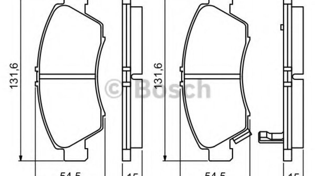 Set placute frana,frana disc HONDA CIVIC VI Limuzina (EJ, EK) (1995 - 2001) BOSCH 0 986 494 299 piesa NOUA