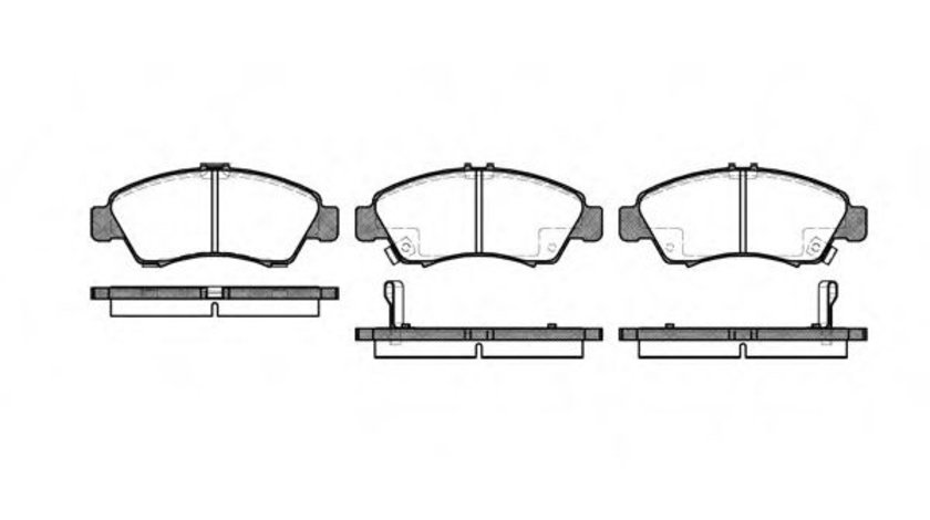 Set placute frana,frana disc HONDA CIVIC VI Limuzina (EJ, EK) (1995 - 2001) REMSA 0419.02 piesa NOUA