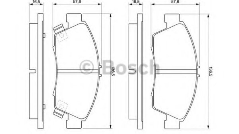 Set placute frana,frana disc HONDA CIVIC VII Cupe (EM2) (2001 - 2005) BOSCH 0 986 461 759 piesa NOUA