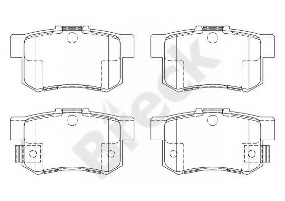 Set placute frana,frana disc HONDA CIVIC VII Cupe (EM2) (2001 - 2005) Break 23652 00 704 00 piesa NOUA