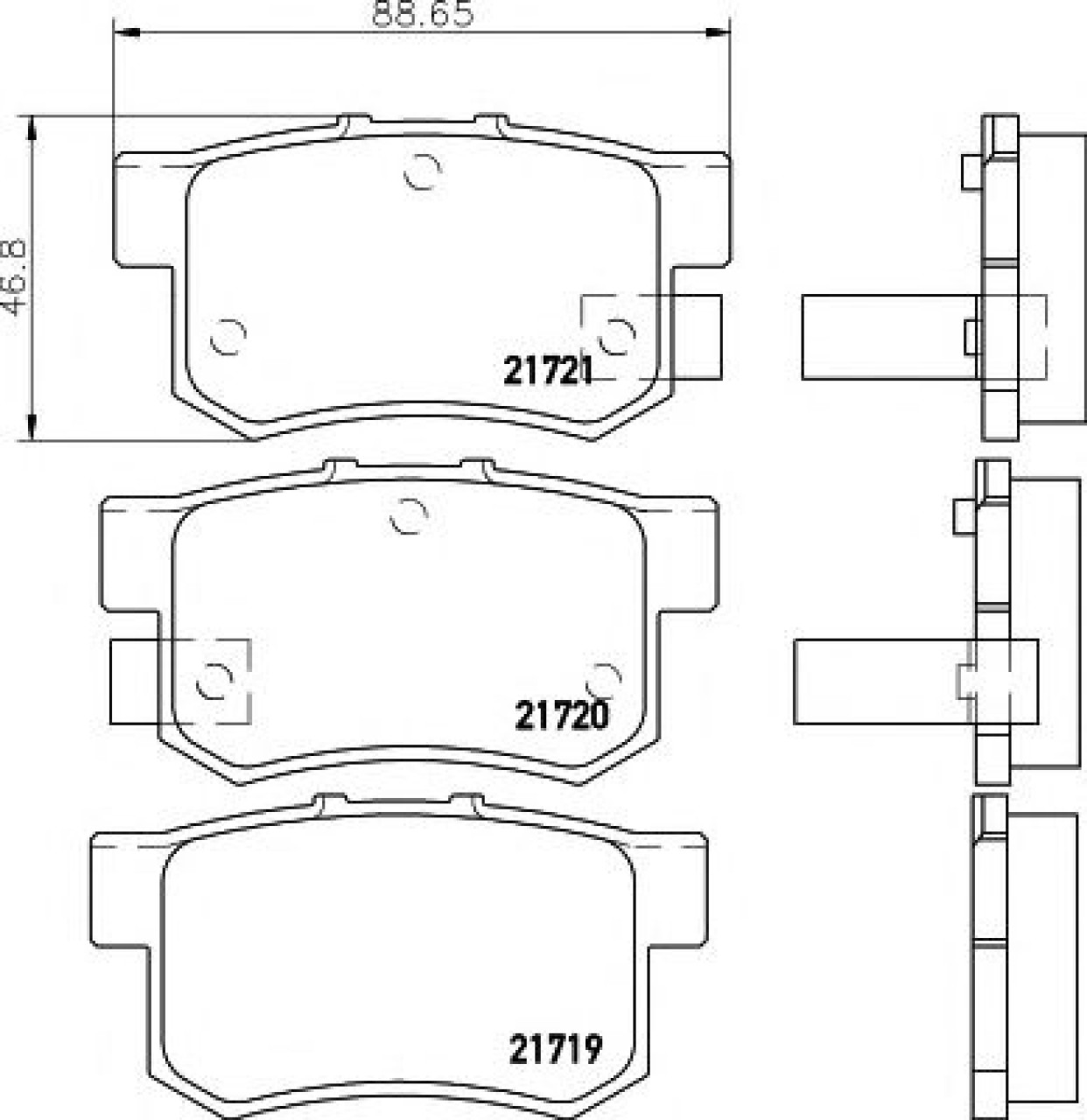 Set placute frana,frana disc HONDA CIVIC VII Hatchback (EU, EP, EV) (1999 - 2006) TEXTAR 2171901 piesa NOUA