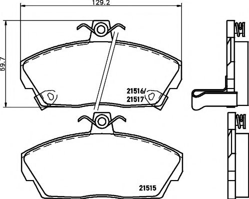 Set placute frana,frana disc HONDA CIVIC VII Limuzina (ES) (2000 - 2006) TEXTAR 2151503 piesa NOUA