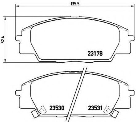 Set placute frana,frana disc HONDA CIVIC VII Hatchback (EU, EP, EV) (1999 - 2006) BREMBO P 28 032 piesa NOUA