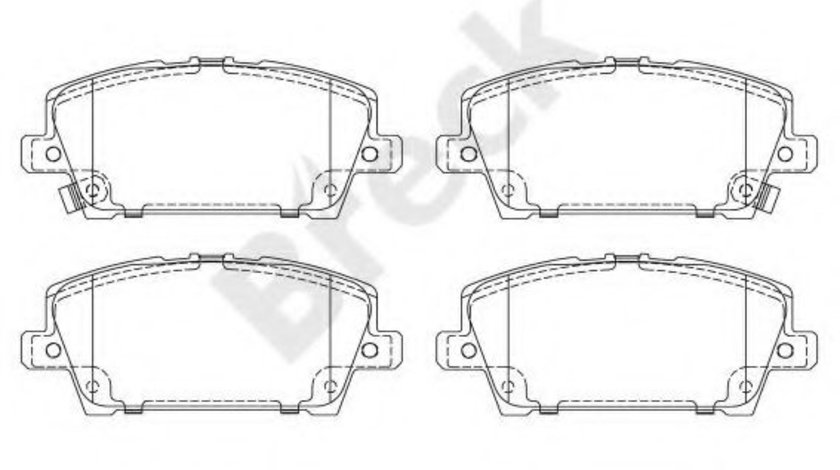 Set placute frana,frana disc HONDA CIVIC VIII Hatchback (FN, FK) (2005 - 2012) Break 24087 00 701 10 piesa NOUA