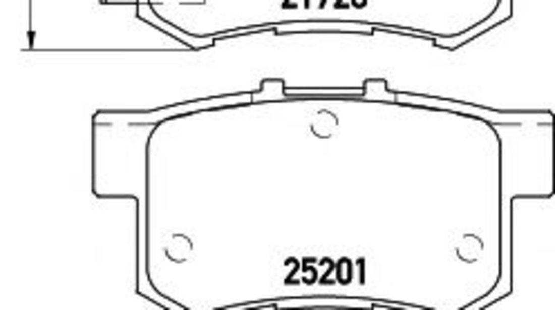 Set placute frana,frana disc HONDA CIVIC VIII Limuzina (FD, FA) (2005 - 2012) TEXTAR 2172001 piesa NOUA