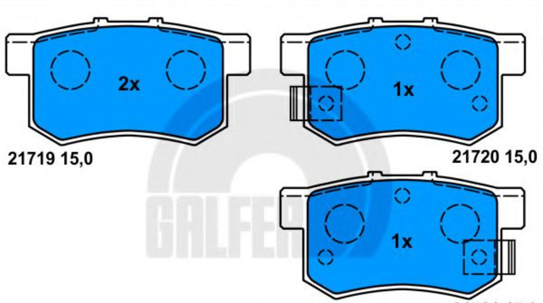 Set placute frana,frana disc HONDA CIVIC VIII Limuzina (FD, FA) (2005 - 2012) GALFER B1.G102-1159.2 piesa NOUA