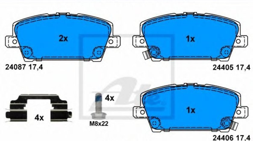 Set placute frana,frana disc HONDA CIVIC VIII Hatchback (FN, FK) (2005 - 2012) ATE 13.0460-5756.2 piesa NOUA