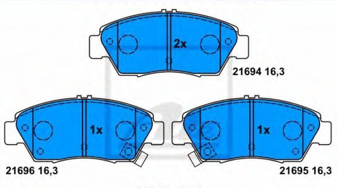 Set placute frana,frana disc HONDA CIVIC VIII Limuzina (FD, FA) (2005 - 2012) ATE 13.0460-5820.2 piesa NOUA