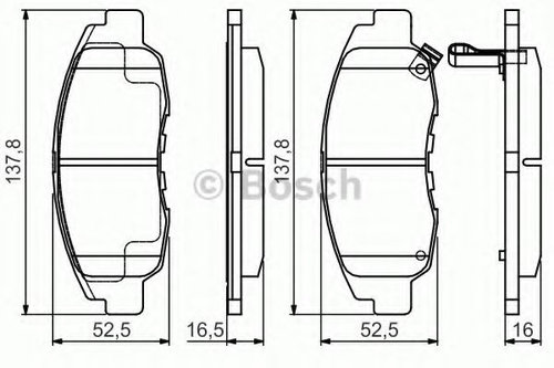 Set placute frana,frana disc HONDA CR-V I (RD) (1995 - 2002) BOSCH 0 986 495 153 piesa NOUA