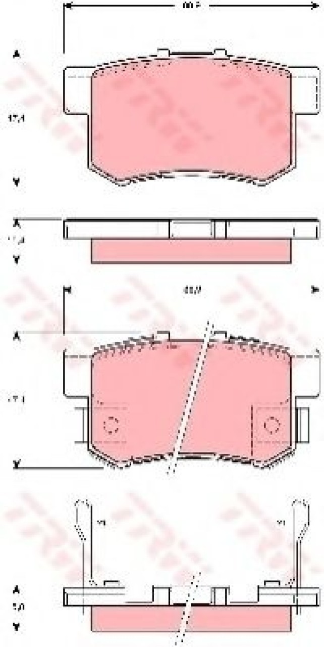 Set placute frana,frana disc HONDA CR-V III (RE) (2006 - 2012) TRW GDB3269 piesa NOUA