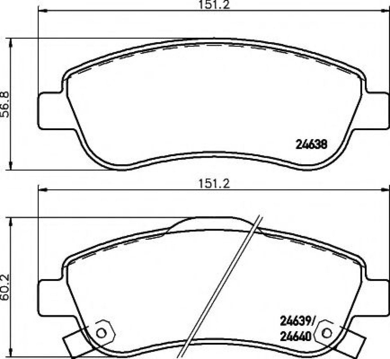 Set placute frana,frana disc HONDA CR-V IV (RE) (2012 - 2016) TEXTAR 2463801 piesa NOUA