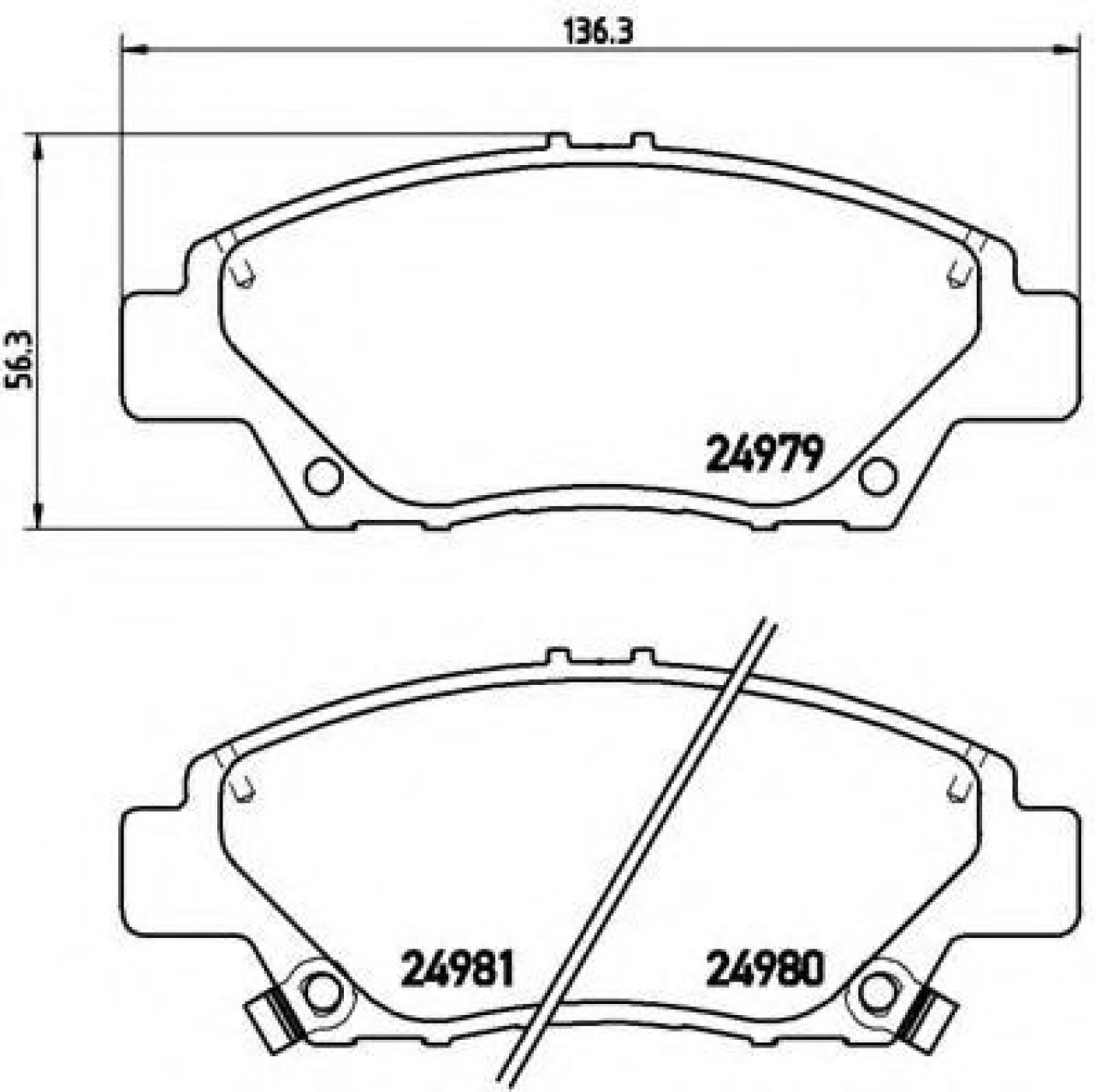 Set placute frana,frana disc HONDA CR-Z (ZF1) (2010 - 2016) BREMBO P 28 050 piesa NOUA