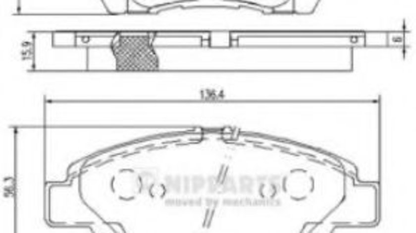 Set placute frana,frana disc HONDA INSIGHT (ZE) (2009 - 2016) NIPPARTS N3604068 piesa NOUA