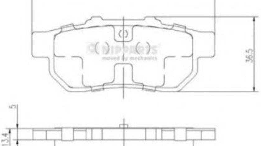 Set placute frana,frana disc HONDA JAZZ II (GD) (2002 - 2008) NIPPARTS J3614007 piesa NOUA