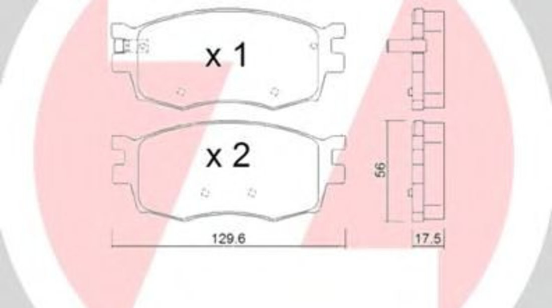 Set placute frana,frana disc HYUNDAI ACCENT III (MC) (2005 - 2010) ZIMMERMANN 24317.175.1 piesa NOUA