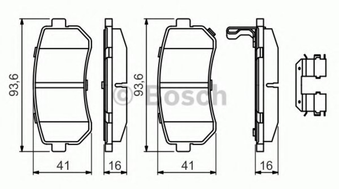 Set placute frana,frana disc HYUNDAI ACCENT III (MC) (2005 - 2010) BOSCH 0 986 494 627 piesa NOUA