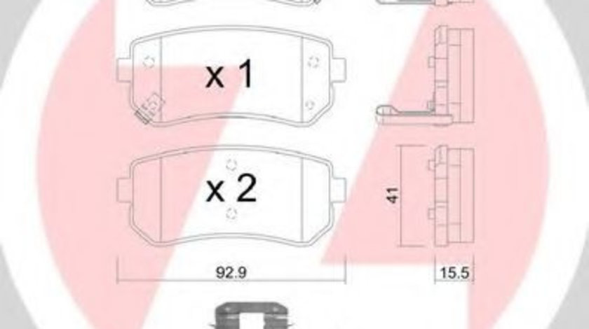 Set placute frana,frana disc HYUNDAI ACCENT III (MC) (2005 - 2010) ZIMMERMANN 24320.155.2 piesa NOUA