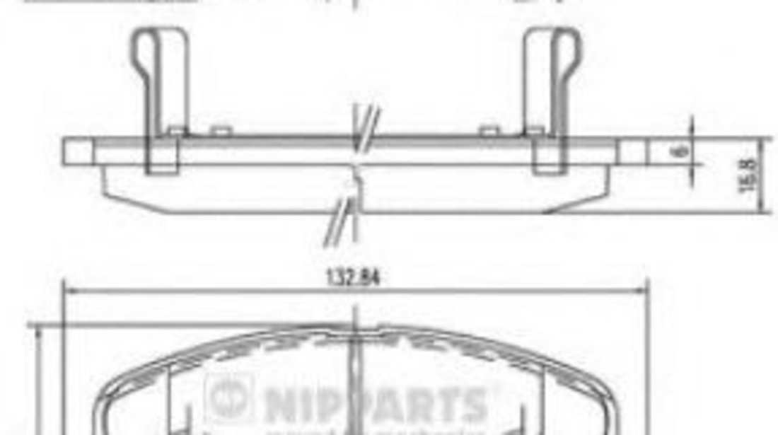 Set placute frana,frana disc HYUNDAI ACCENT IV limuzina (RB) (2010 - 2016) NIPPARTS N3600550 piesa NOUA