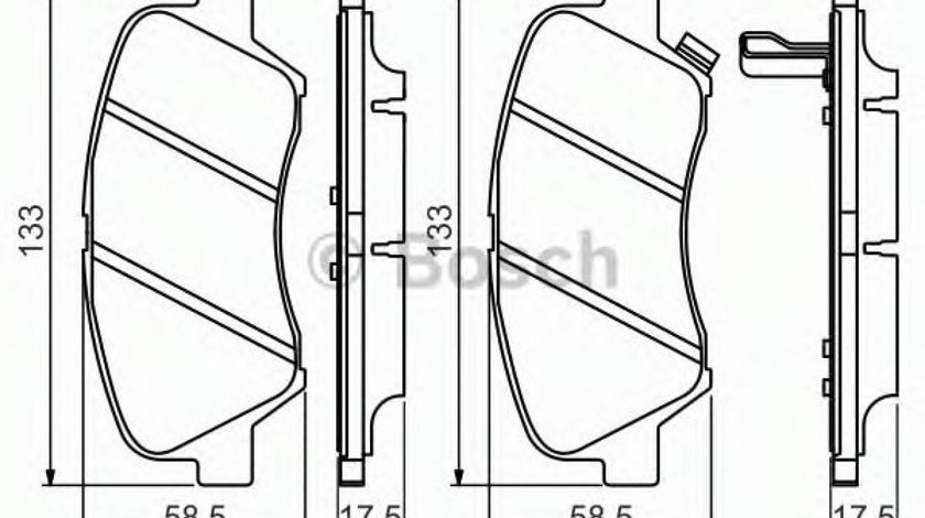 Set placute frana,frana disc HYUNDAI ACCENT IV limuzina (RB) (2010 - 2016) BOSCH 0 986 494 563 piesa NOUA