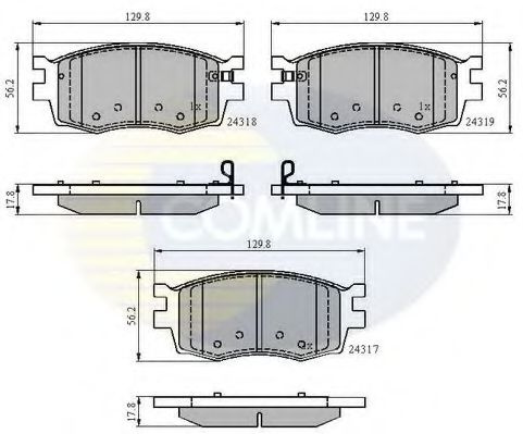 Set placute frana,frana disc HYUNDAI ACCENT IV limuzina (RB) (2010 - 2016) COMLINE CBP31519 piesa NOUA