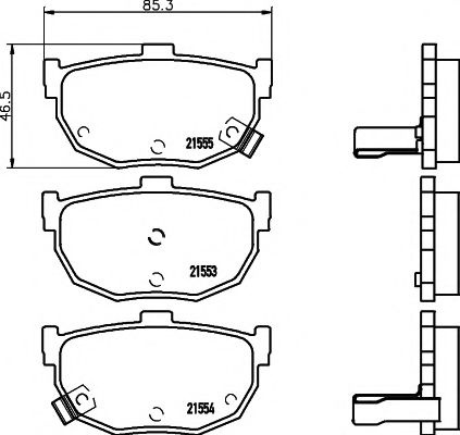 Set placute frana,frana disc HYUNDAI ELANTRA limuzina (XD) (2000 - 2006) TEXTAR 2155301 piesa NOUA