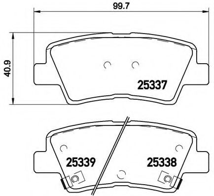 Set placute frana,frana disc HYUNDAI ELANTRA limuzina (MD, UD) (2010 - 2016) BREMBO P 30 067 piesa NOUA