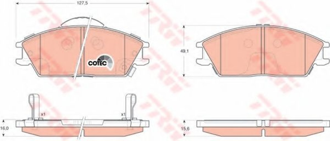 Set placute frana,frana disc HYUNDAI GETZ (TB) (2002 - 2010) TRW GDB3331 piesa NOUA