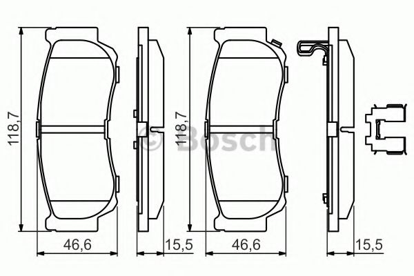 Set placute frana,frana disc HYUNDAI H-1 platou / sasiu (2000 - 2005) BOSCH 0 986 494 628 piesa NOUA