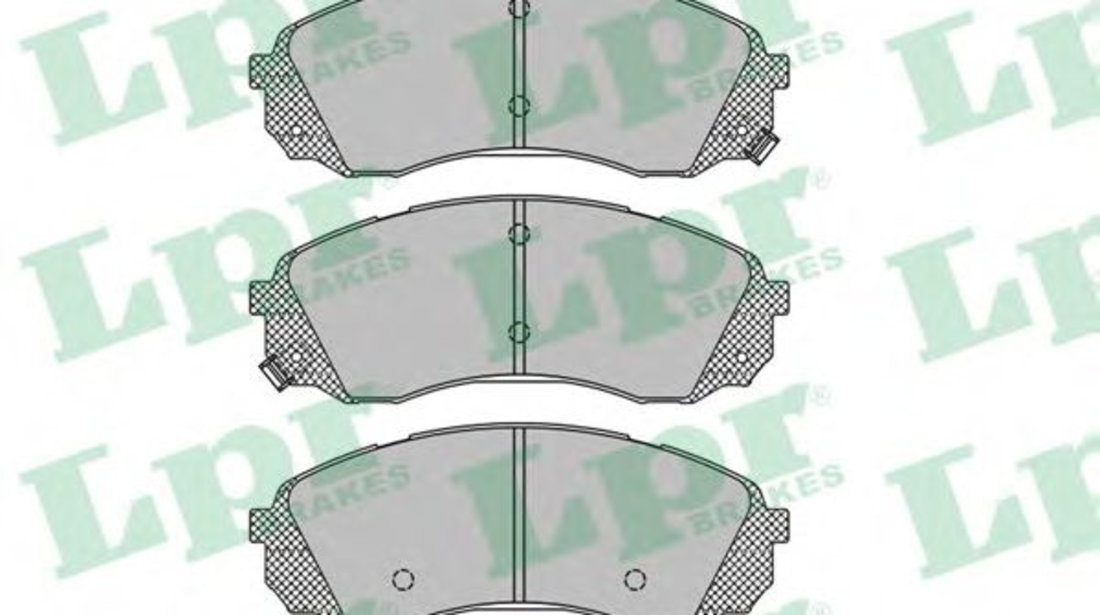 Set placute frana,frana disc HYUNDAI H-1 Starex (H300) caroserie (TQ) (2008 - 2016) LPR 05P1451 piesa NOUA