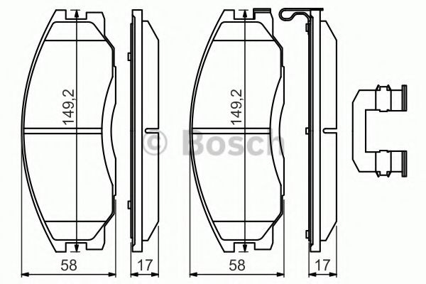 Set placute frana,frana disc HYUNDAI H-1 Starex (H200) caroserie (1997 - 2007) BOSCH 0 986 494 650 piesa NOUA