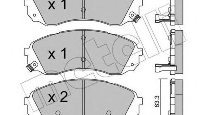 Set placute frana,frana disc HYUNDAI H-1 Starex (H300) caroserie (TQ) (2008 - 2016) METELLI 22-0785-0 piesa NOUA