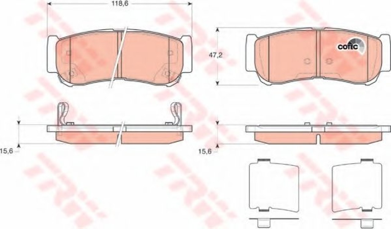 Set placute frana,frana disc HYUNDAI H-1 Starex (H200) caroserie (1997 - 2007) TRW GDB3419 piesa NOUA